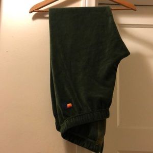 Aviator Nation Forrest Green Velour sweatpant